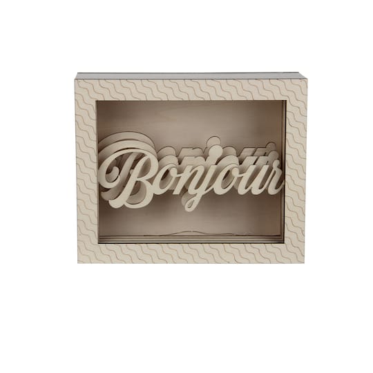 Jonathan Adler x Michaels 8.75" Pop Art Bonjour DIY LED Shadow Box Décor